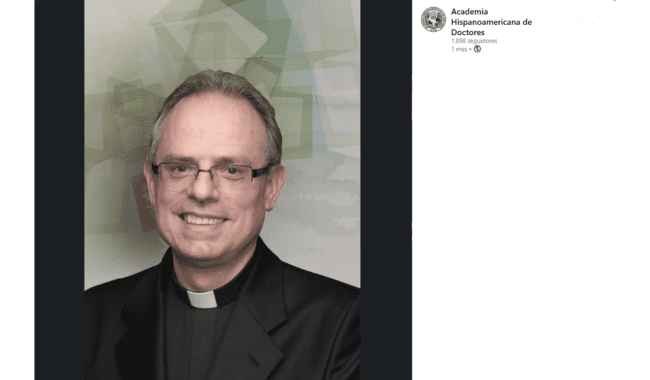 Celebramos con alegría el nombramiento del Padre Camilo Bernal Hadad,cjm como Miembro de Honor de la Academia Hispanoamericana de Doctores